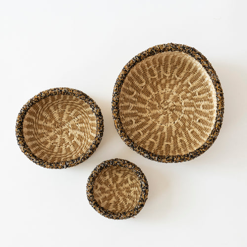 Maasai Beaded Baskets-Set of 3