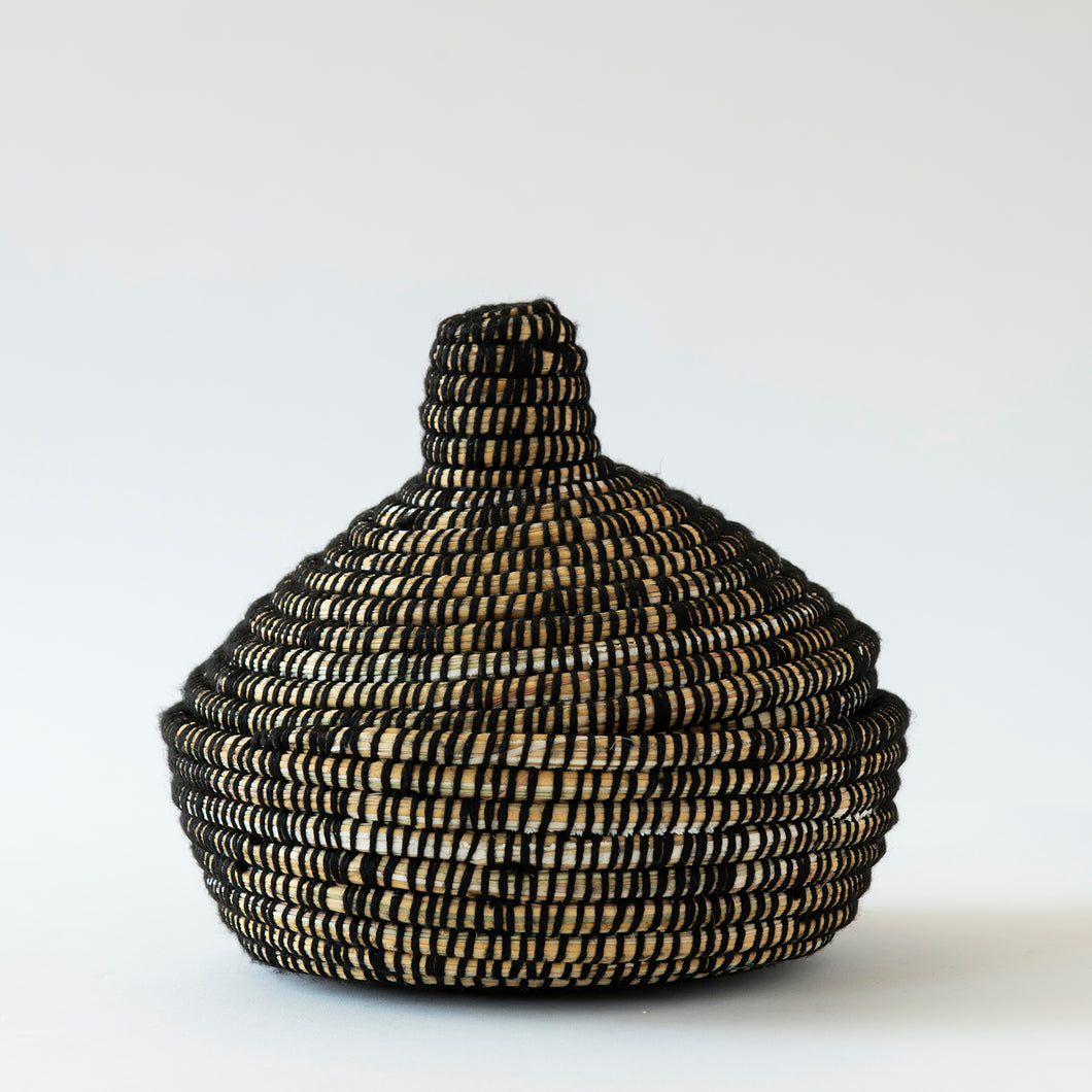 Handmade Moroccan Basket-Black