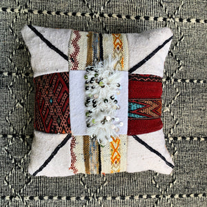 Moroccan Pillow-Vintage Kilim Rug