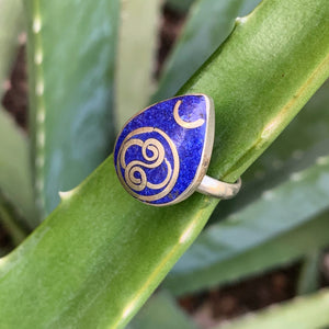 Ring-Berber Silver with Blue Lapis